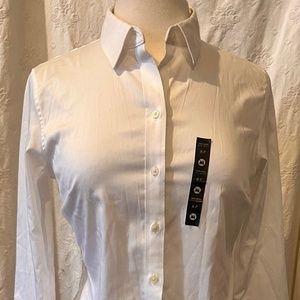 NWT Banana Republic Tailored Non-Iron Button-up Shirt 8 Petite